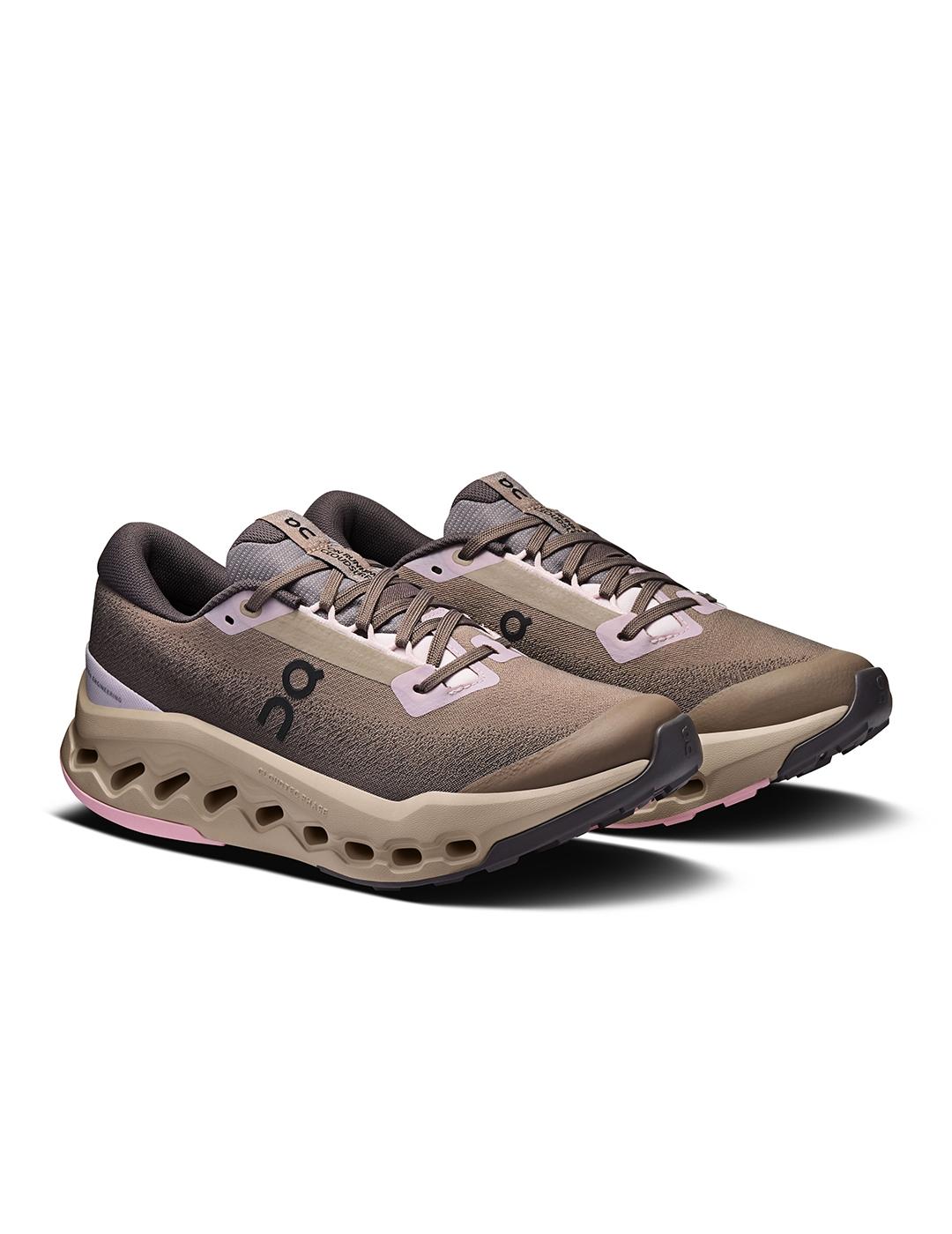 Zapatillas On Running Cloudsurfer Trail 2 WP gris de mujer