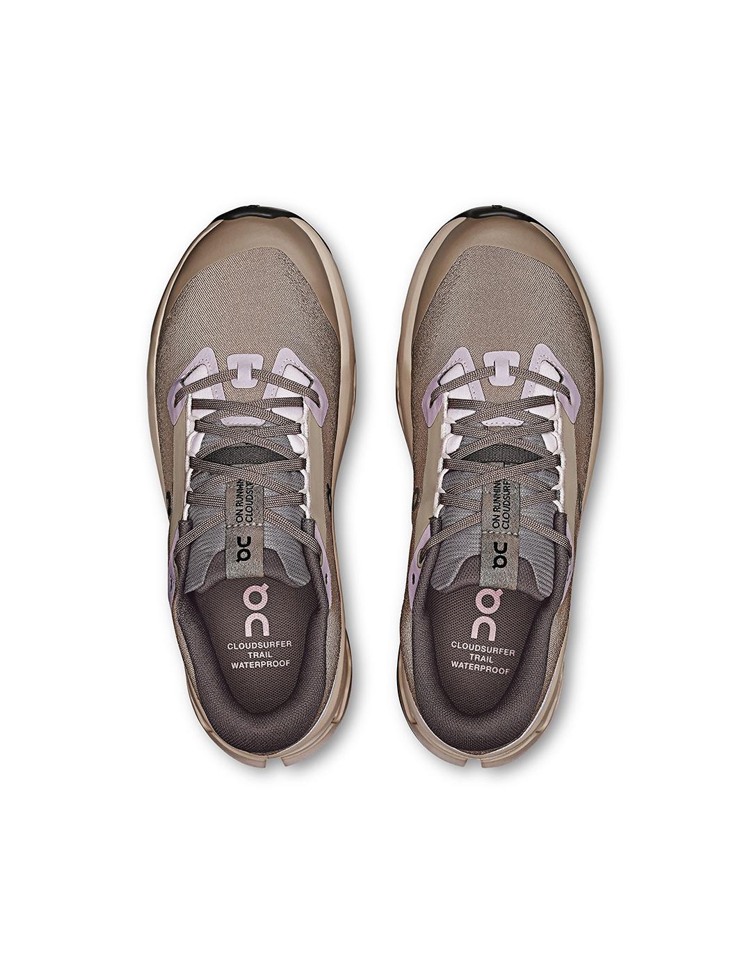 Zapatillas On Running Cloudsurfer Trail 2 WP gris de mujer