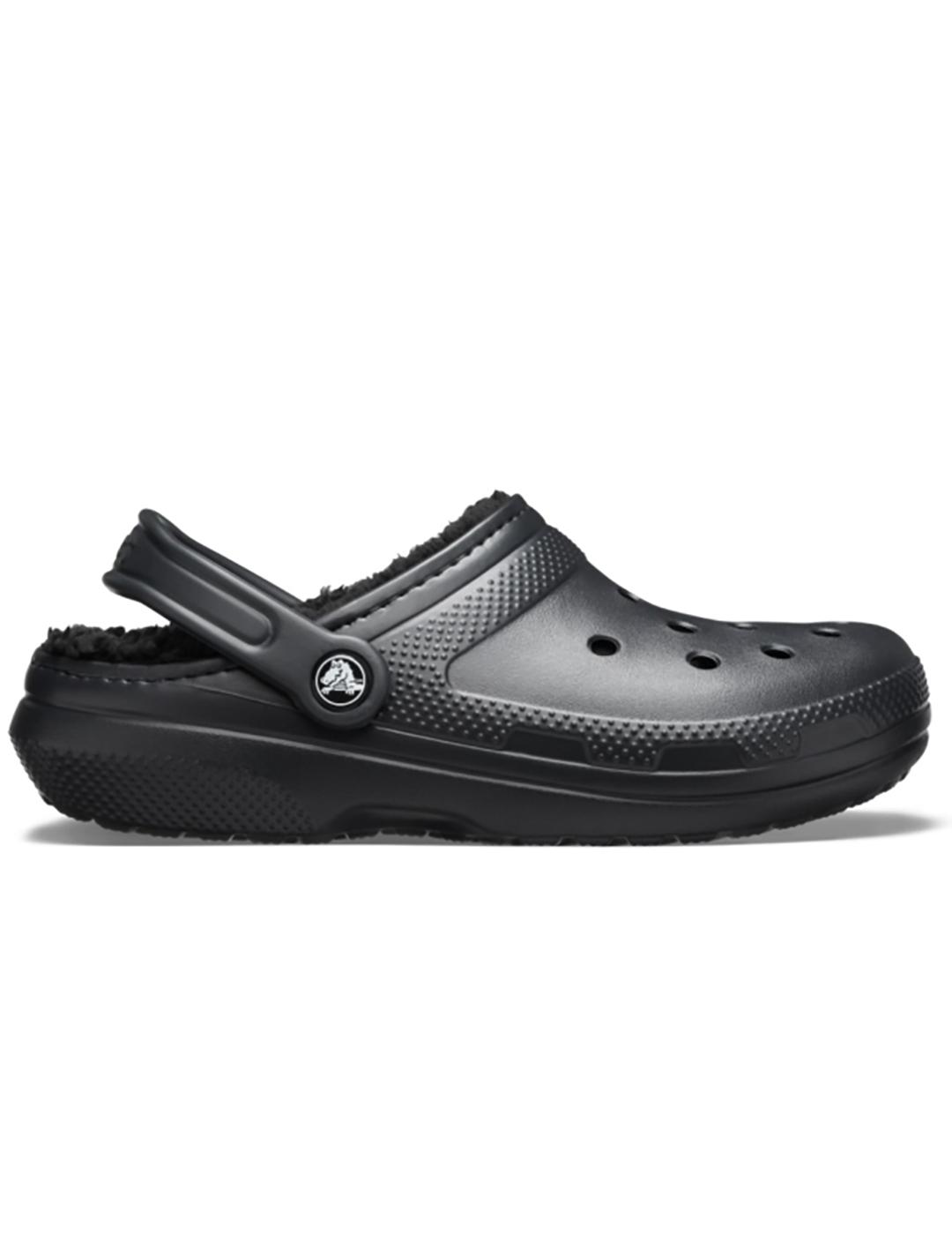 Zuecos Crocs Classic Lined Clog con pelo negras de hombre