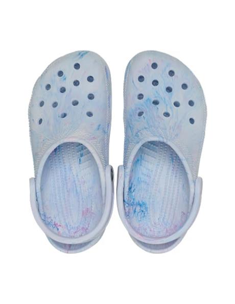 Zuecos Crocs Classic Watercolor Marbled Clog azules de mujer