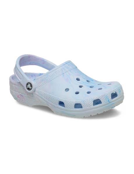 Zuecos Crocs Classic Watercolor Marbled Clog azules de mujer