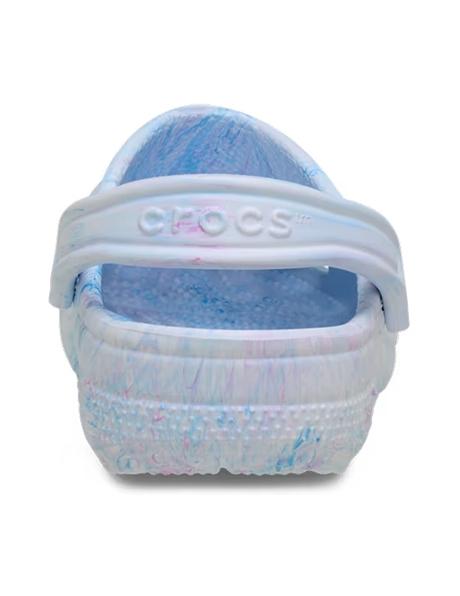 Zuecos Crocs Classic Watercolor Marbled Clog azules de mujer