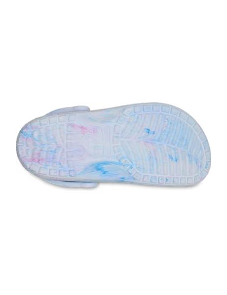 Zuecos Crocs Classic Watercolor Marbled Clog azules de mujer