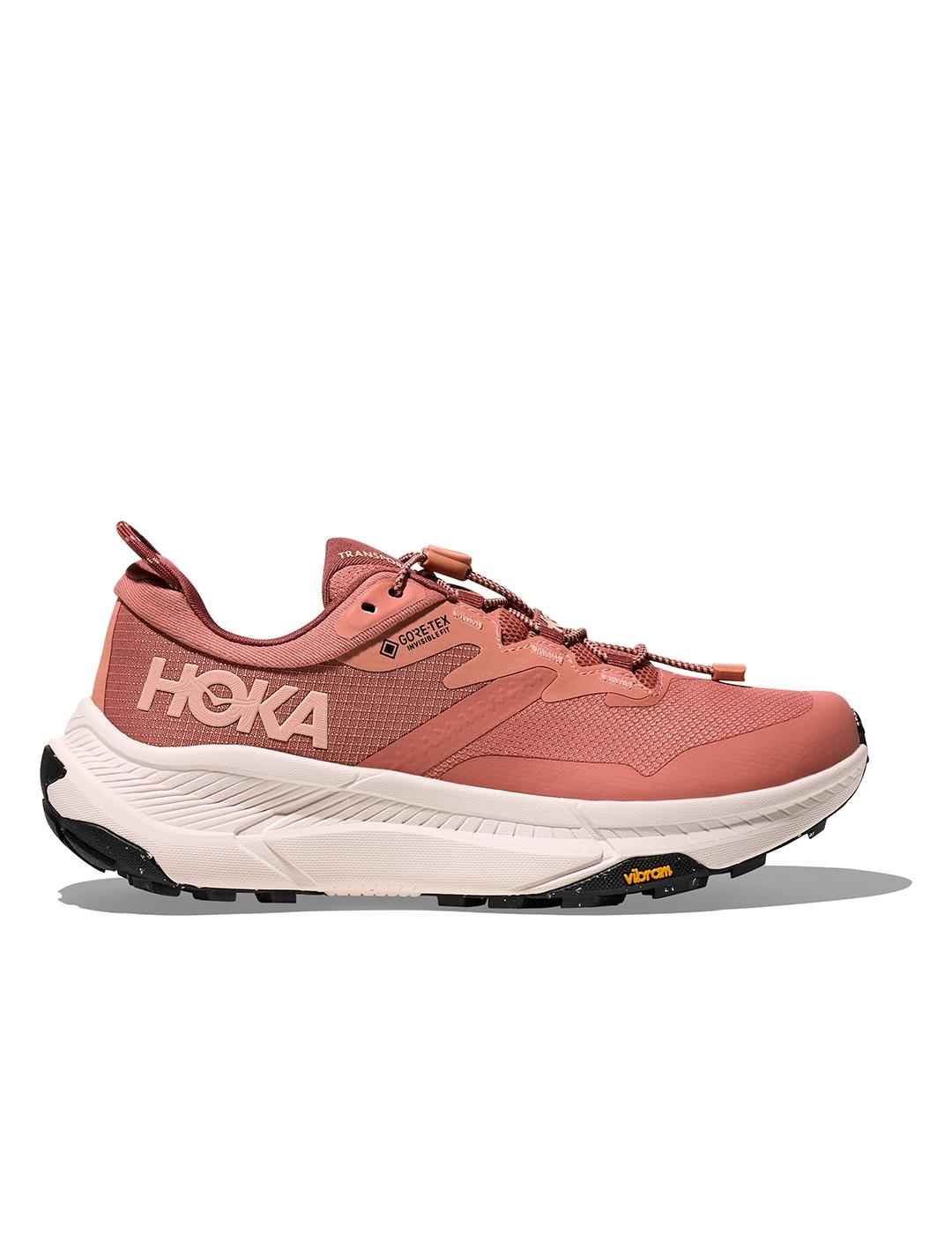 Zapatillas Hoka Transport Goretex rosas de mujer