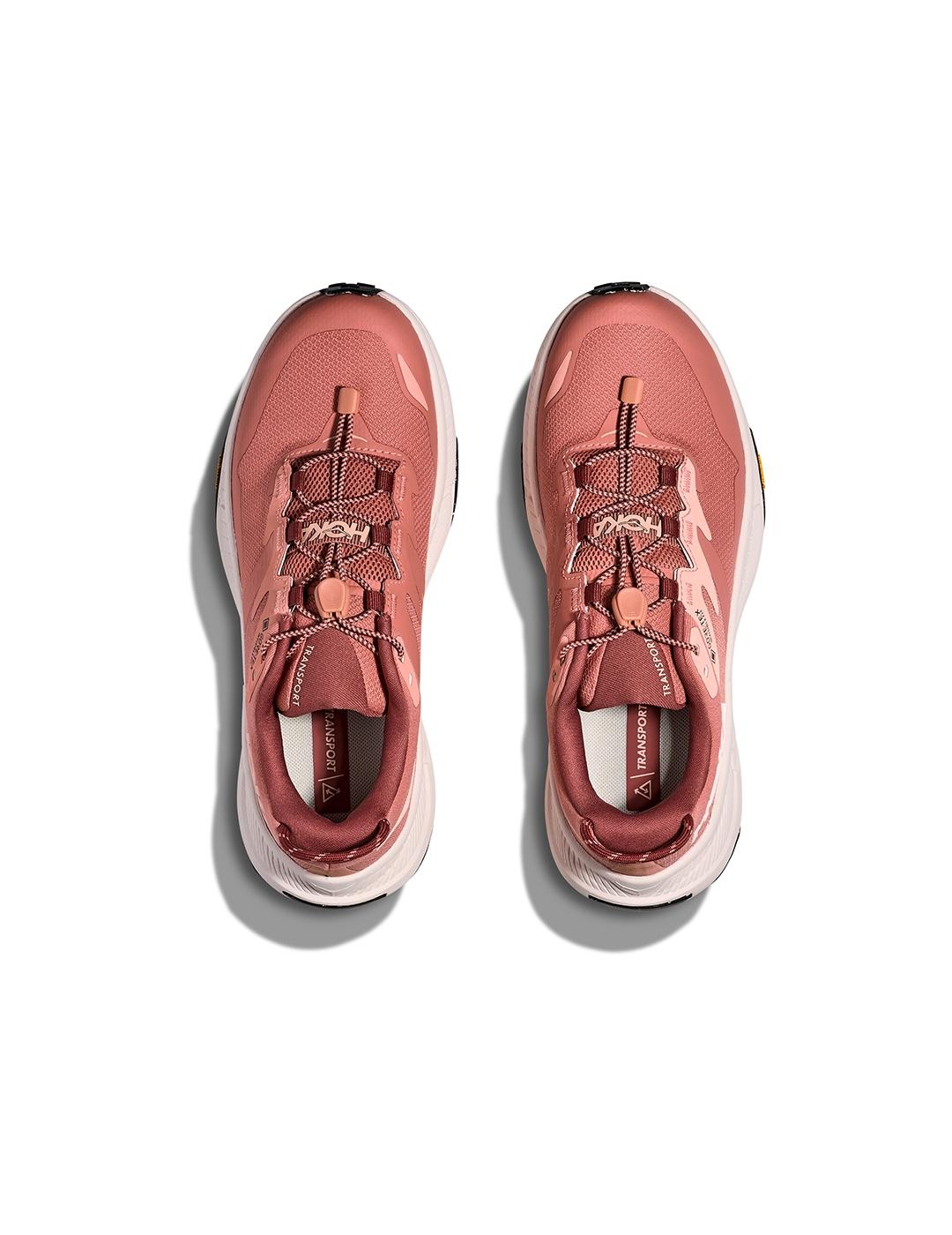Zapatillas Hoka Transport Goretex rosas de mujer