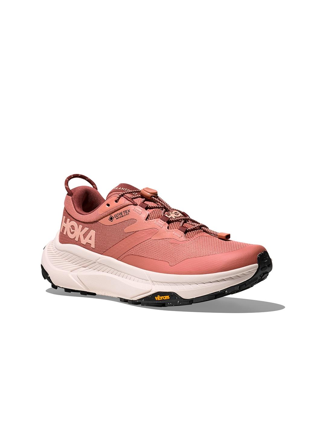 Zapatillas Hoka Transport Goretex rosas de mujer