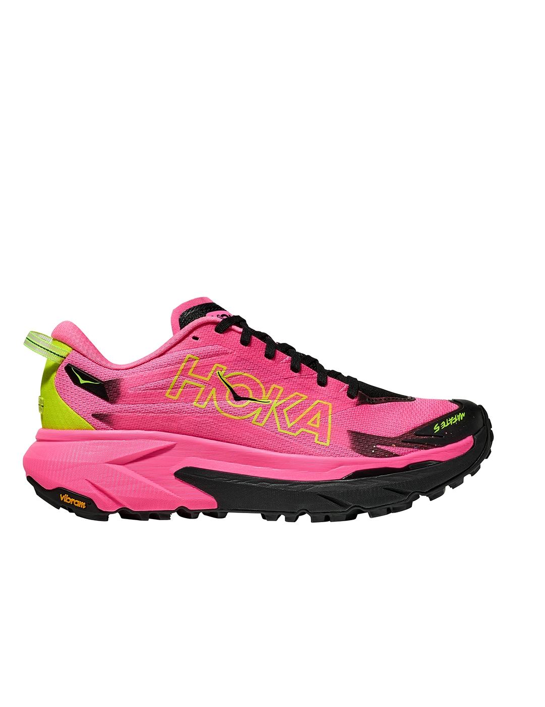 Zapatillas Hoka Mafate 5 Neon rosas de mujer