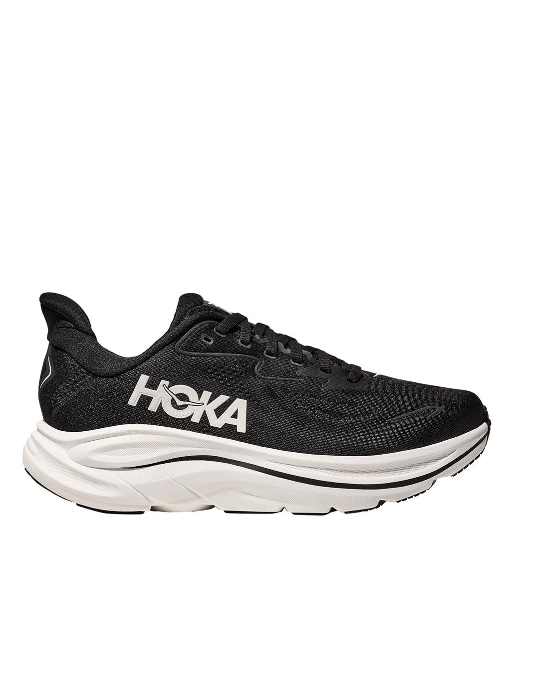 Zapatillas Hoka Clifton 10 negra blanca de mujer