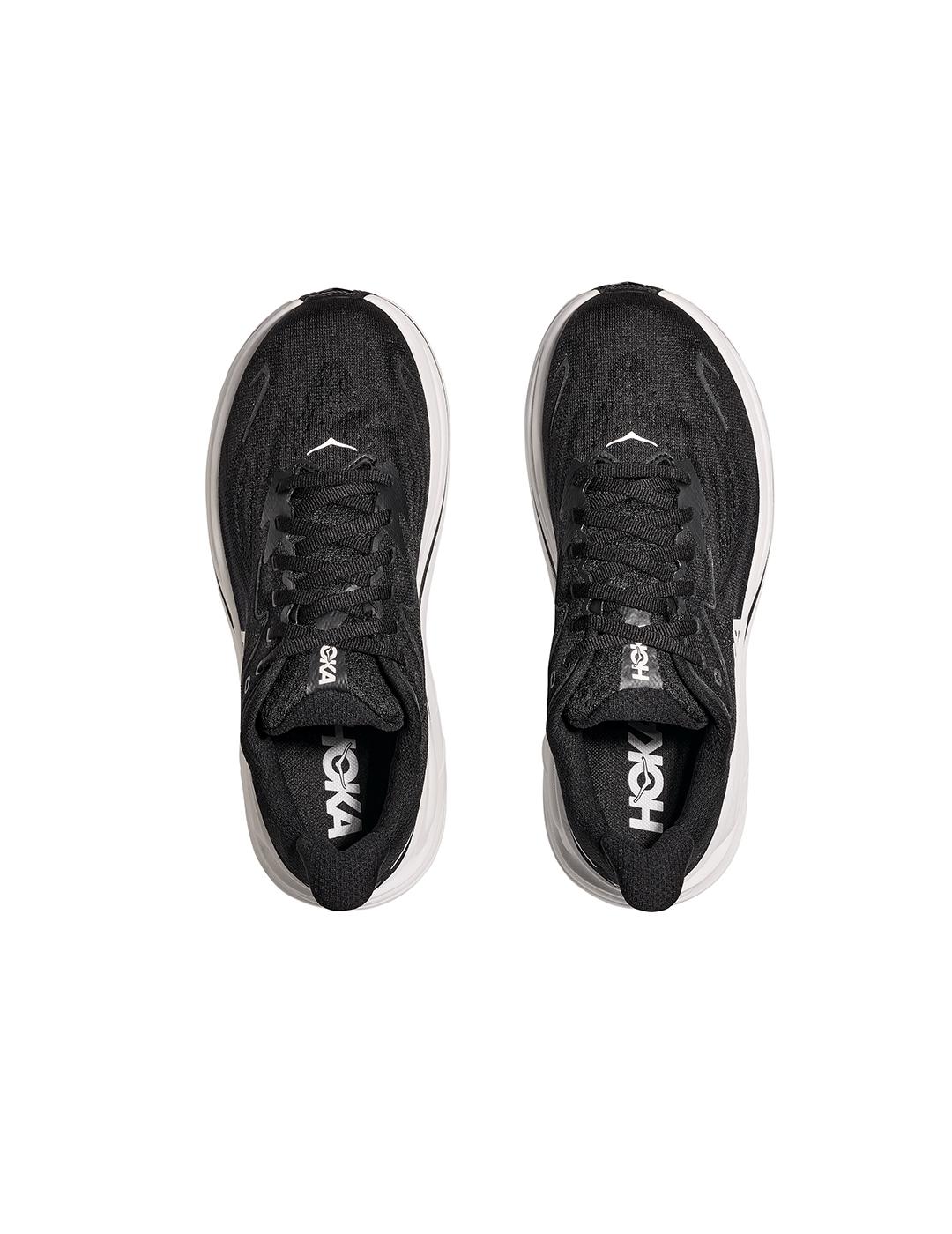 Zapatillas Hoka Clifton 10 negra blanca de mujer