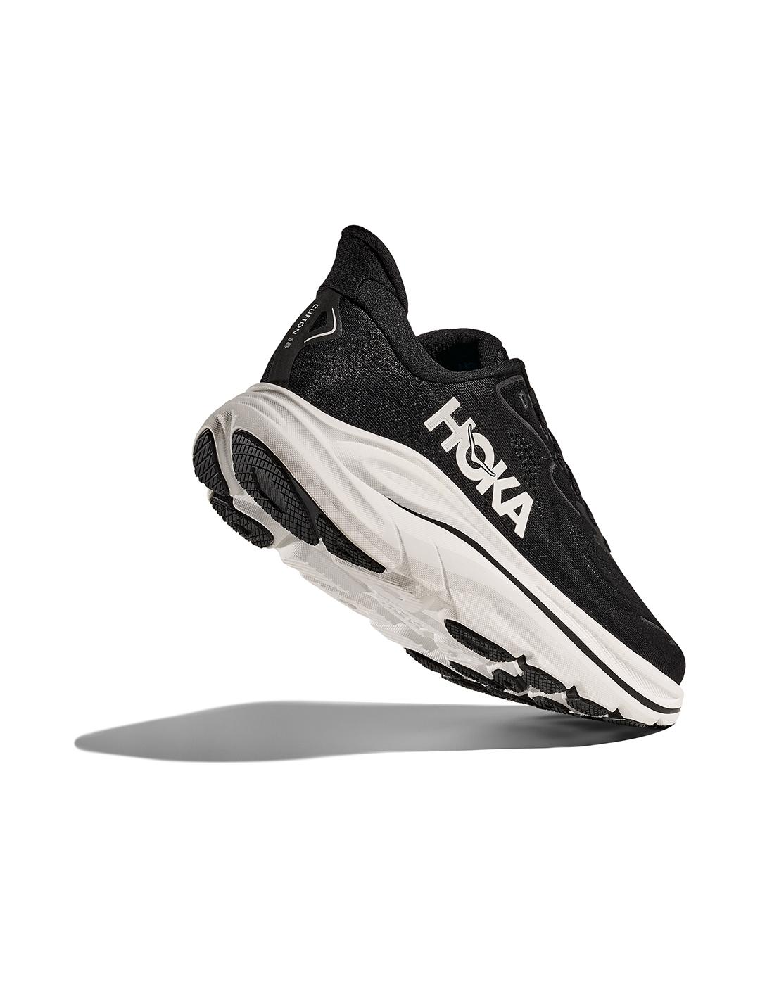 Zapatillas Hoka Clifton 10 negra blanca de mujer