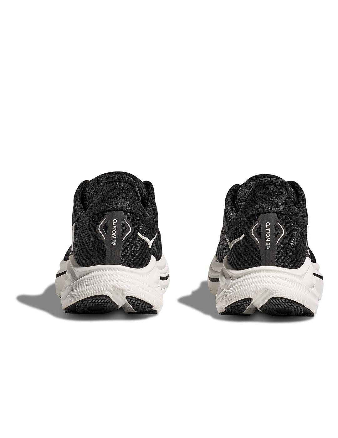 Zapatillas Hoka Clifton 10 negra blanca de mujer