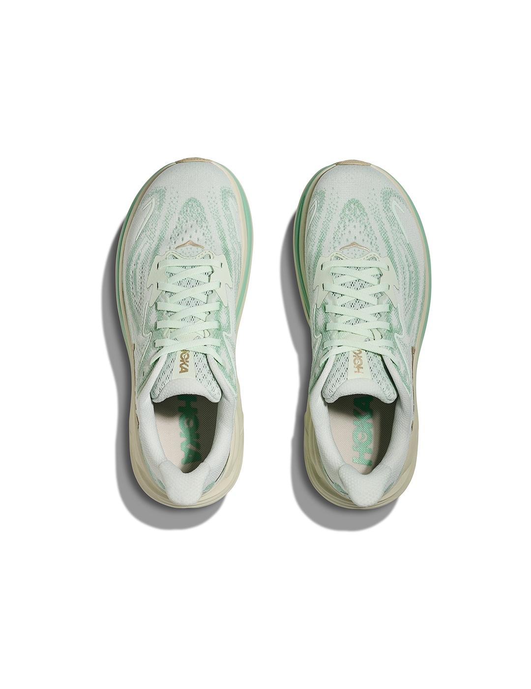 Zapatillas Hoka Clifton 10 verde claro de mujer