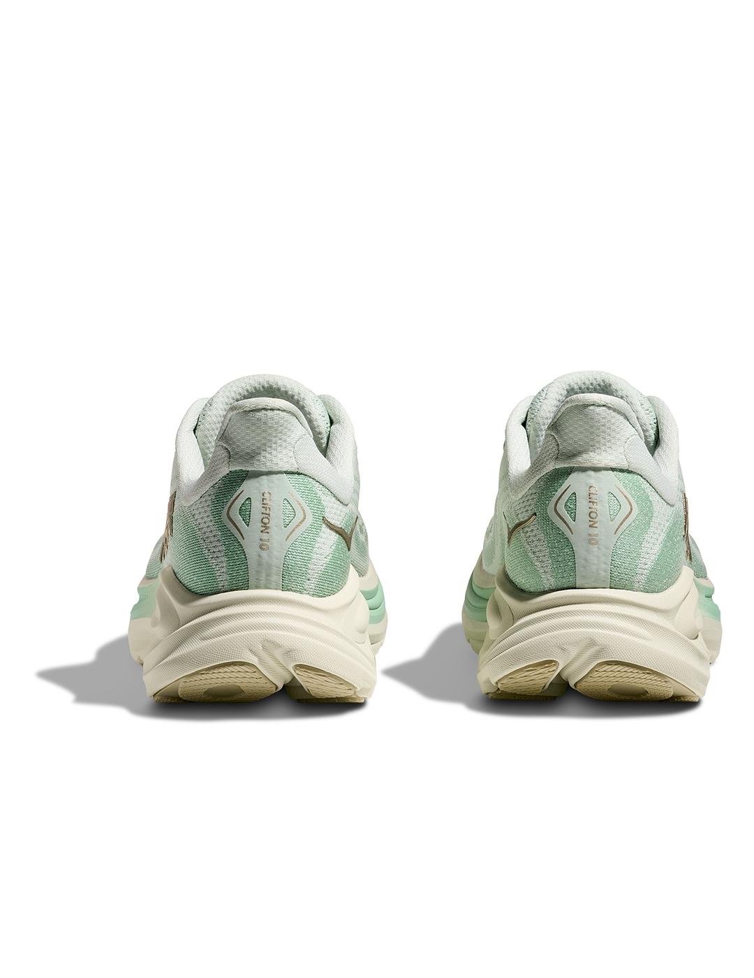 Zapatillas Hoka Clifton 10 verde claro de mujer