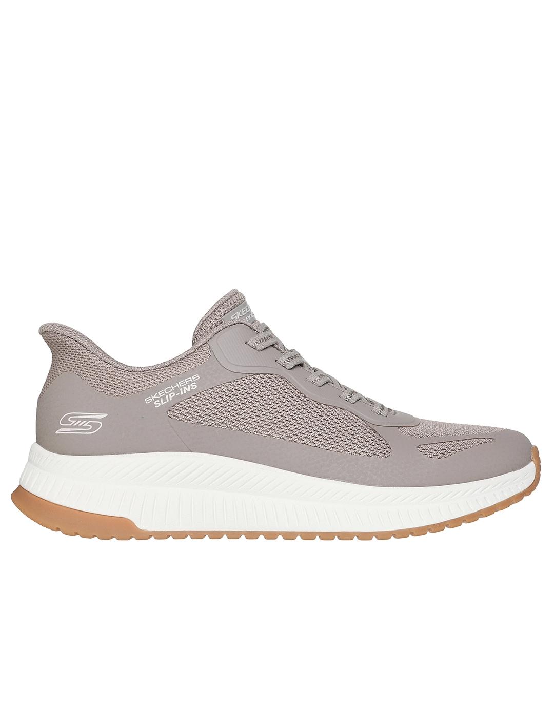 Zapatillas Skechers Slip-ins Bobs Squad 4 beige de mujer