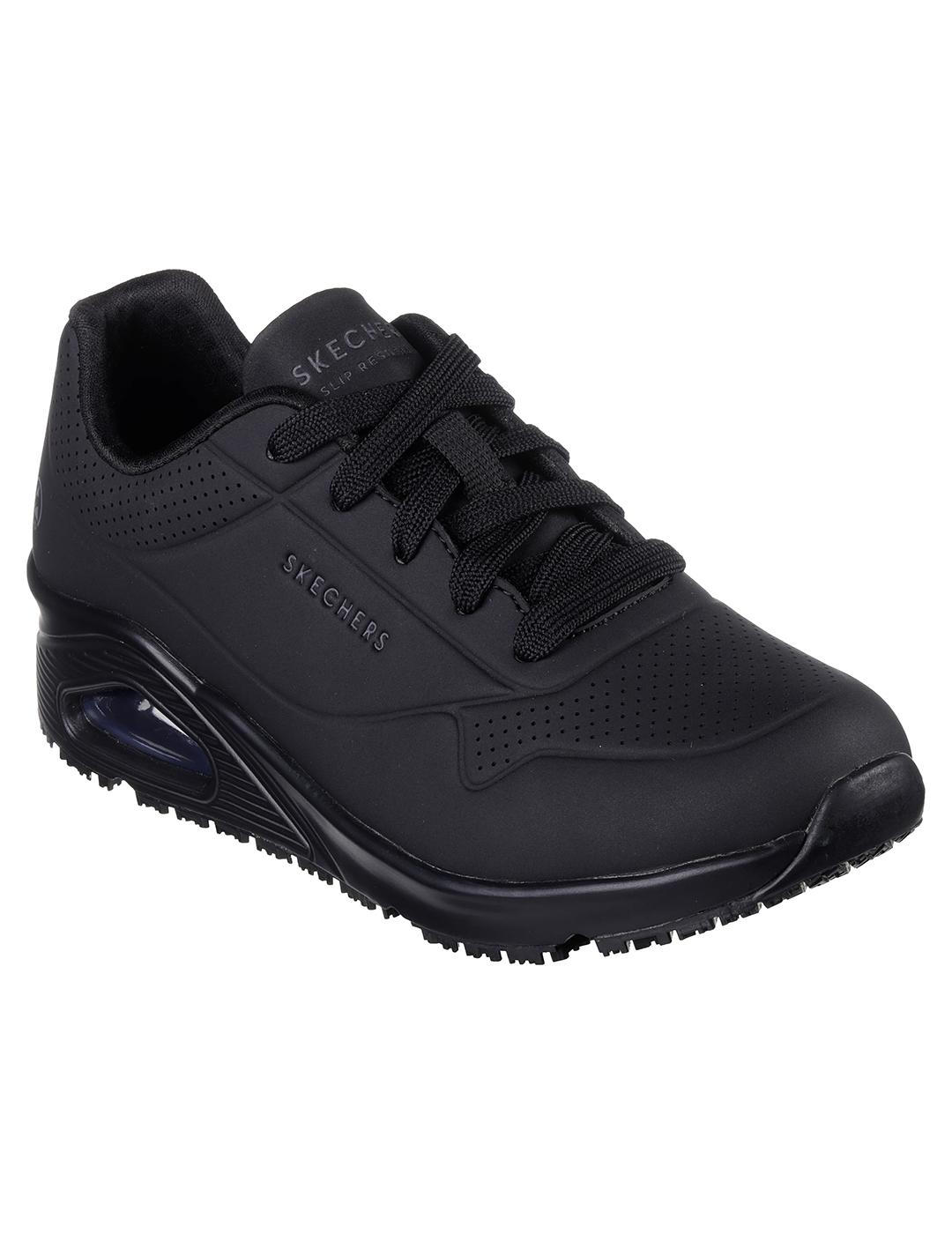 Zapatillas Skechers Work UNO antideslizante negras de mujer