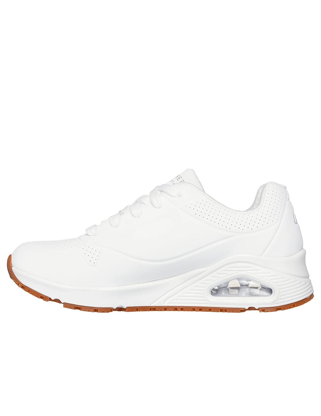 Zapatillas Skechers Work UNO antideslizantes blanca de mujer