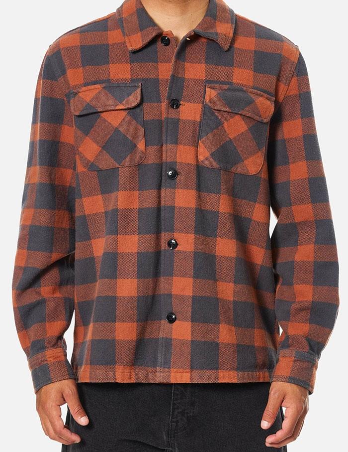 Camisa Katin Shiloh Flannel naranja de hombre