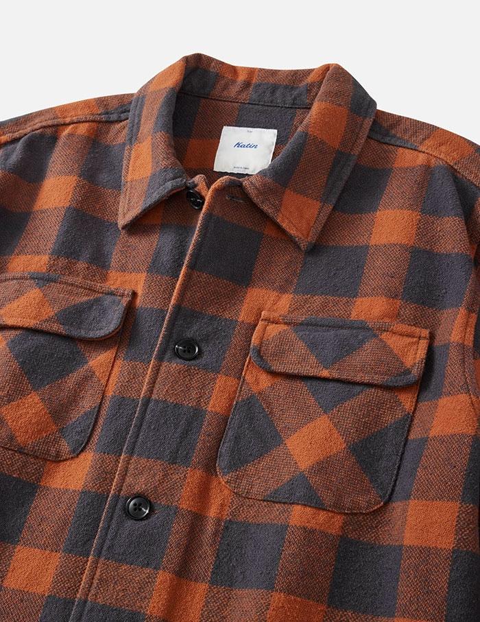 Camisa Katin Shiloh Flannel naranja de hombre