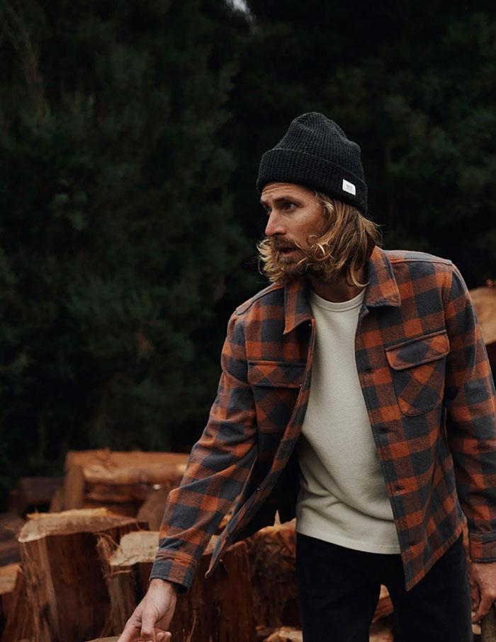 Camisa Katin Shiloh Flannel naranja de hombre