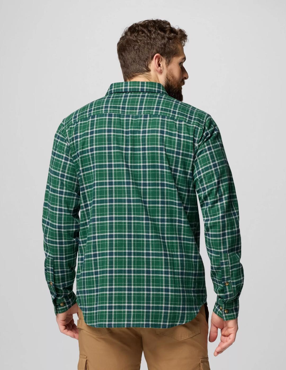 Camisa Columbia Cornell Woods Flannel Ls verde de hombre