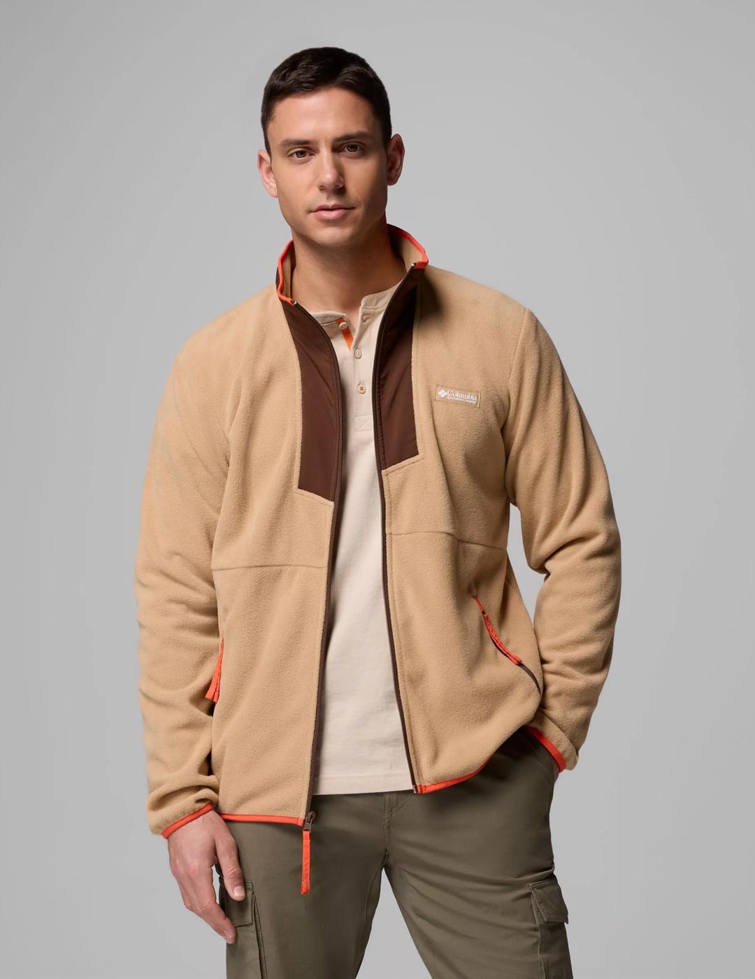 Forro Polar Columbia Sequoia Grove beige combi de hombre