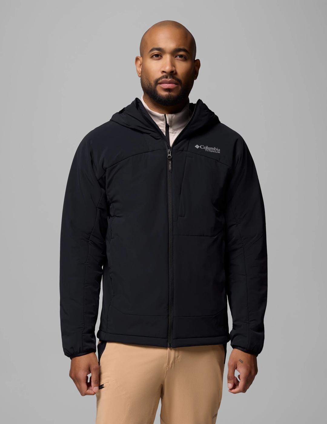 Chaqueta Columbia Titanium Silver negra de hombre