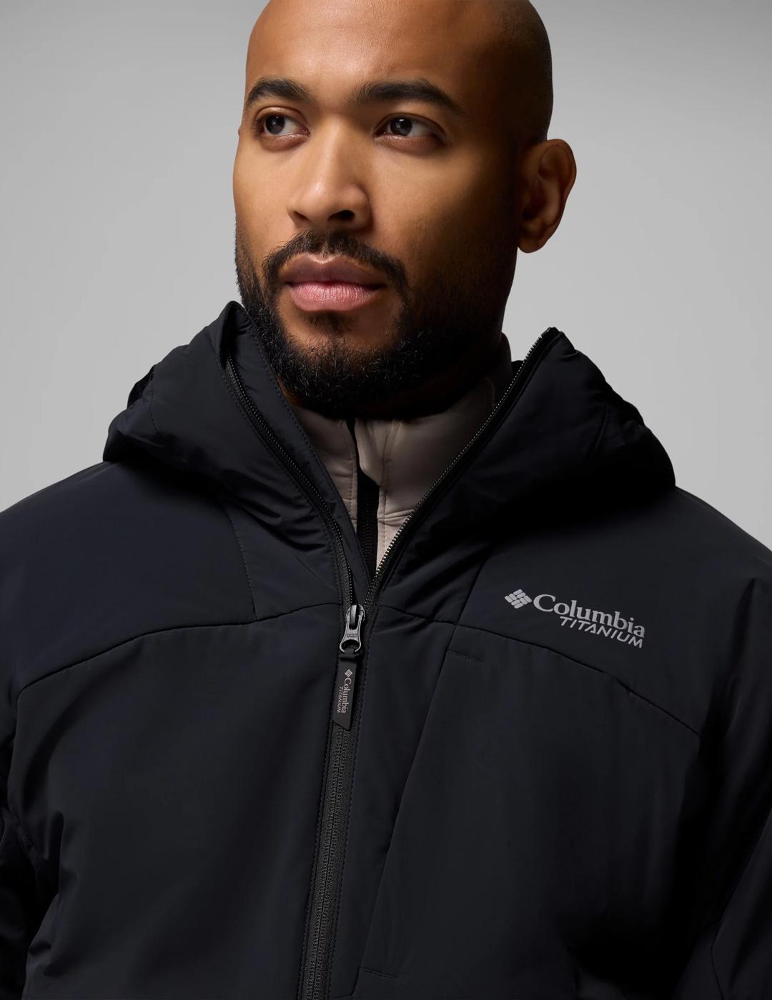 Chaqueta Columbia Titanium Silver negra de hombre