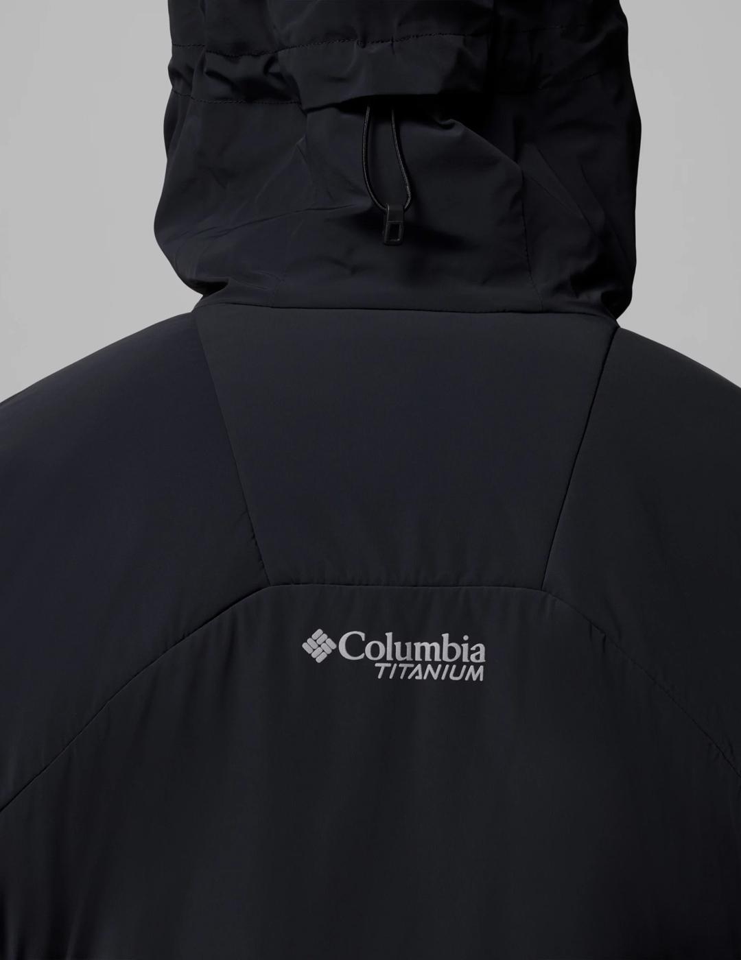Chaqueta Columbia Titanium Silver negra de hombre