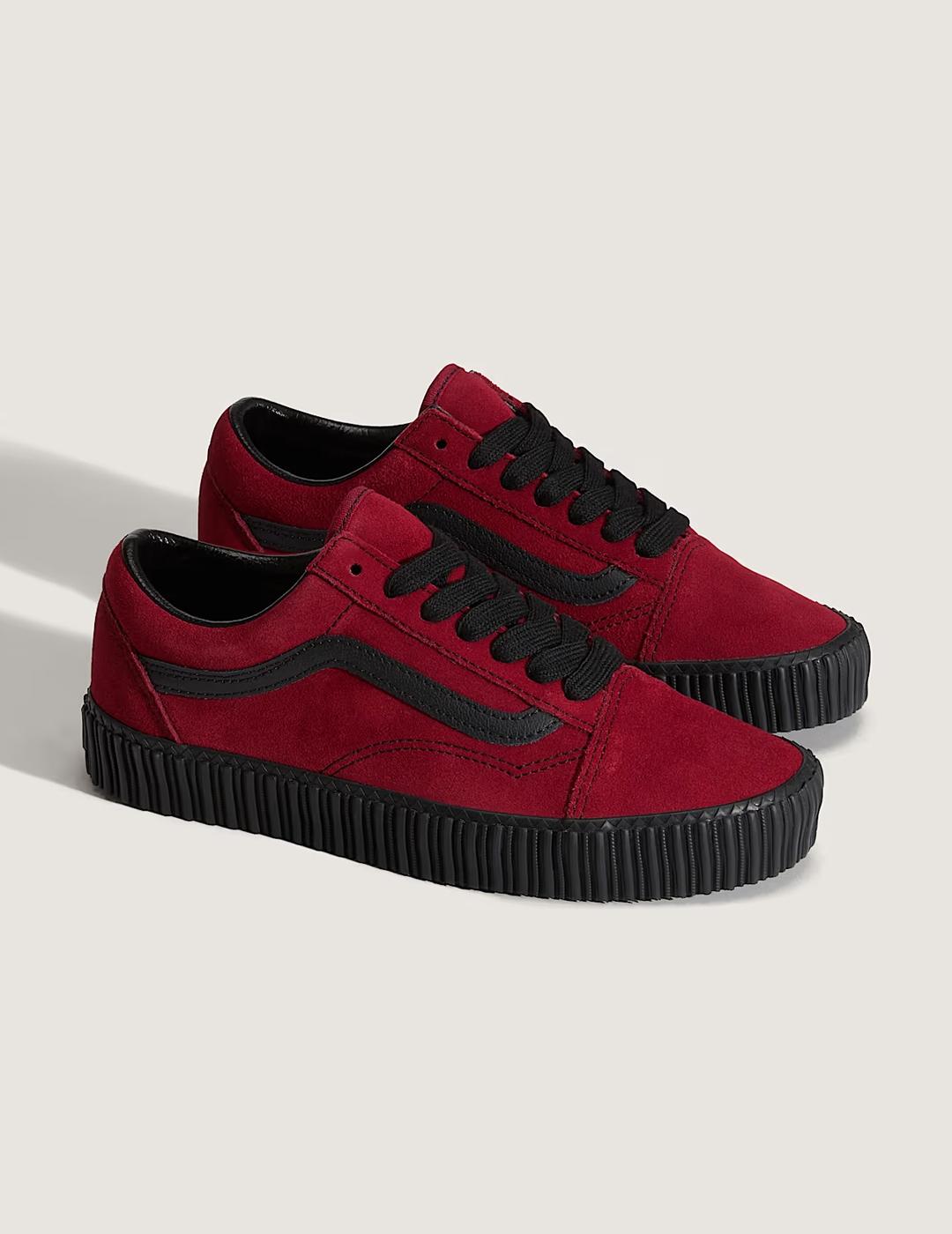 Zapatillas Vans Old Skool Creeper burdeos de mujer