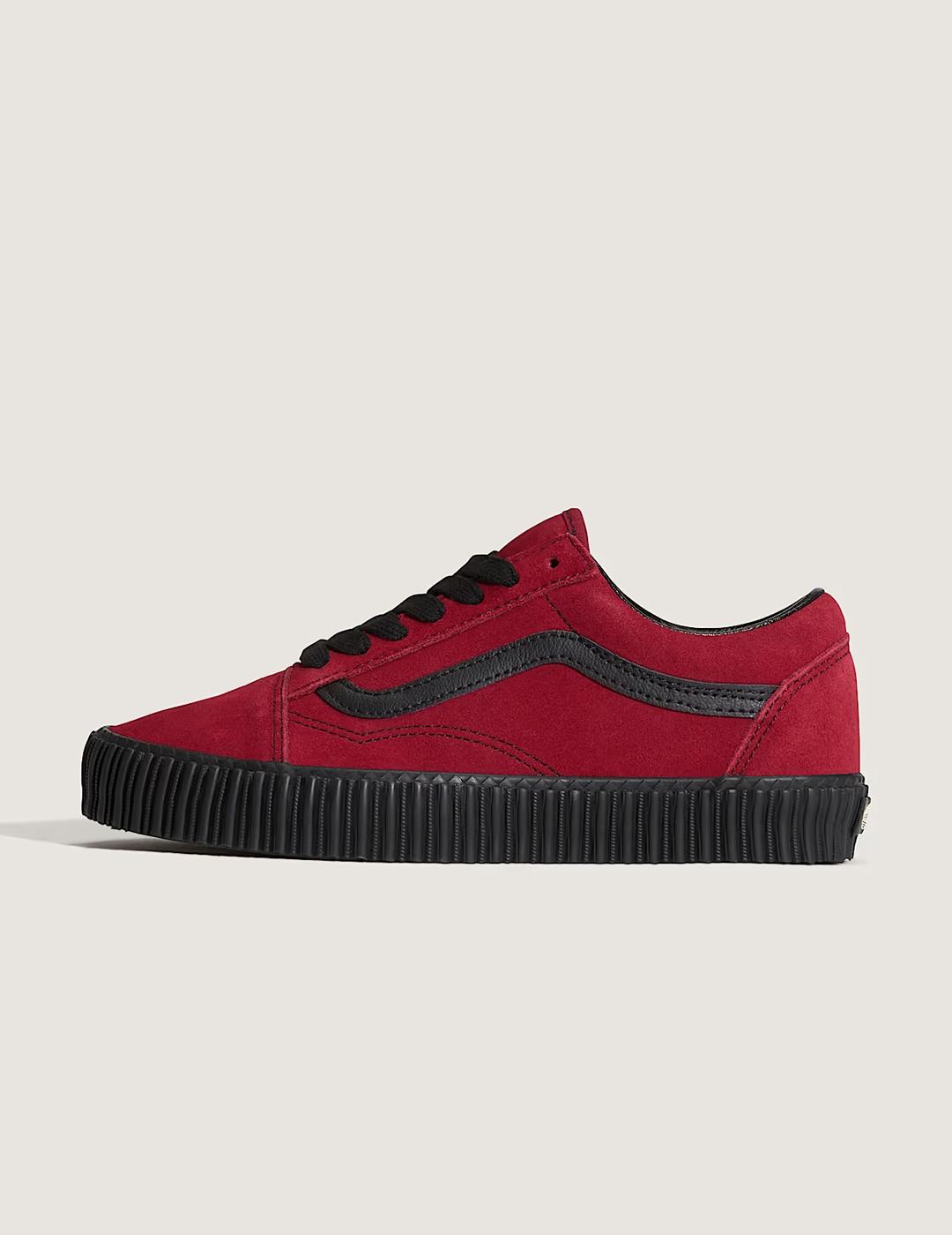 Zapatillas Vans Old Skool Creeper burdeos de mujer