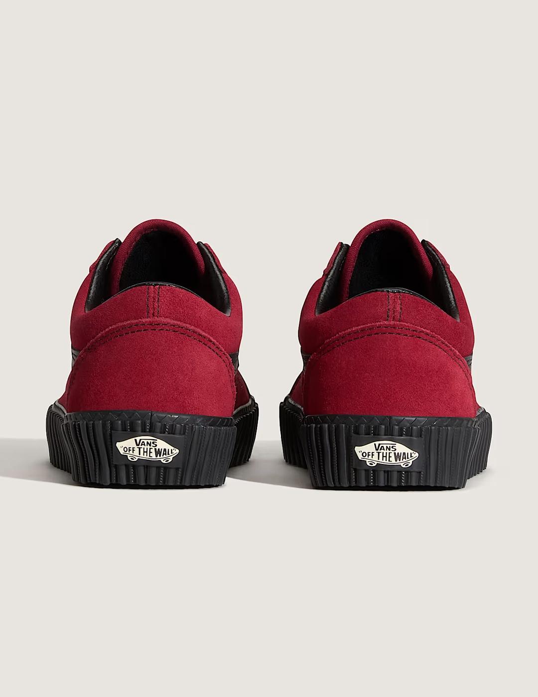 Zapatillas Vans Old Skool Creeper burdeos de mujer