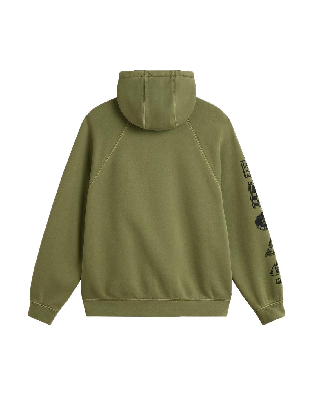 Sudadera Vans MTE TeamTeam Full Zip verde de hombre