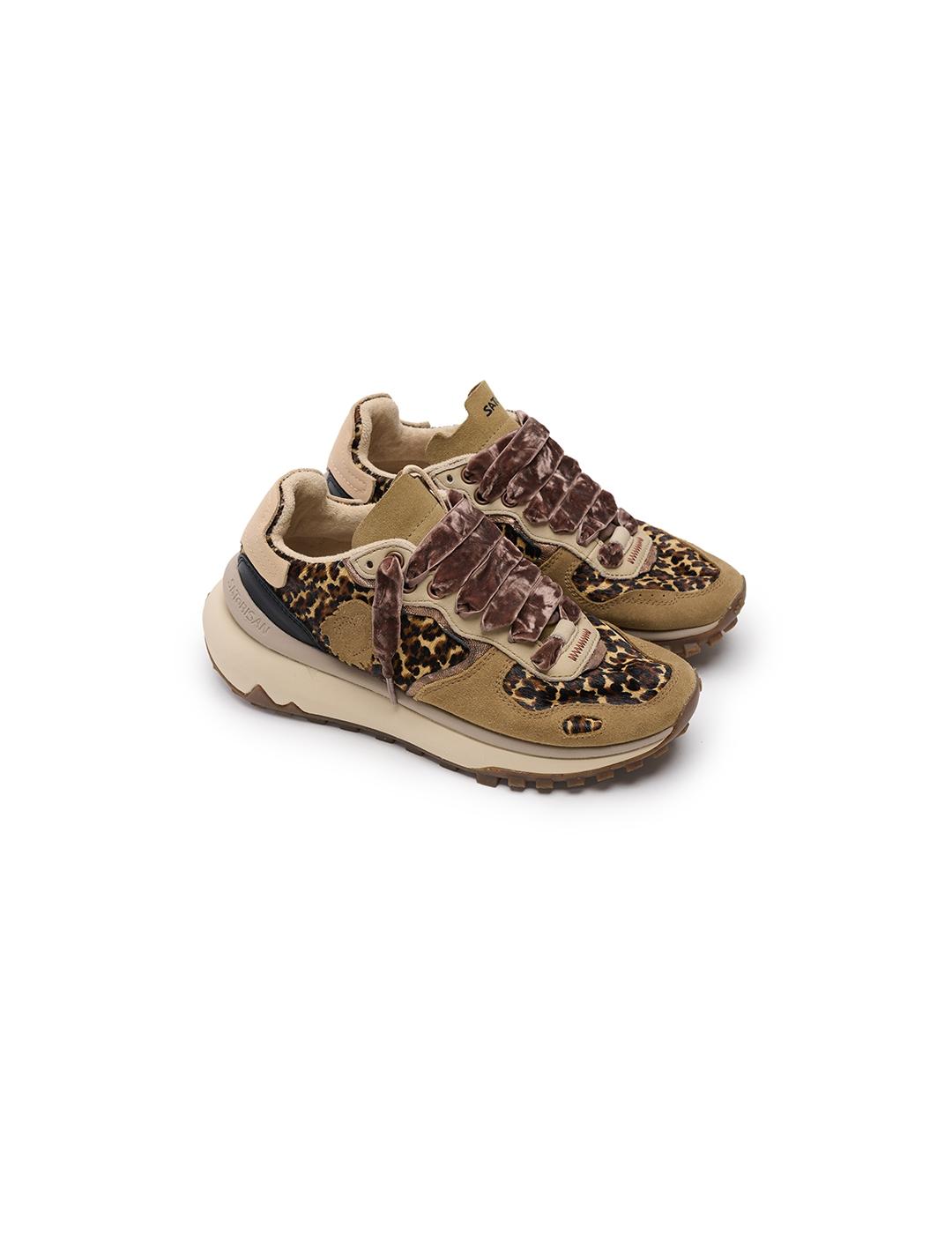 Zapatillas Satorisan Chacrona Metta Premium leopardo de mujer