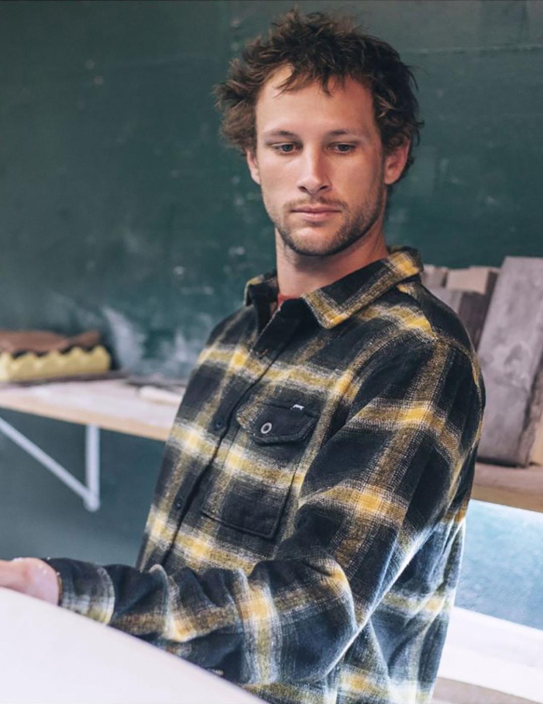 Camisa Hurley Portland Heavyweight Flannel Black de hombre