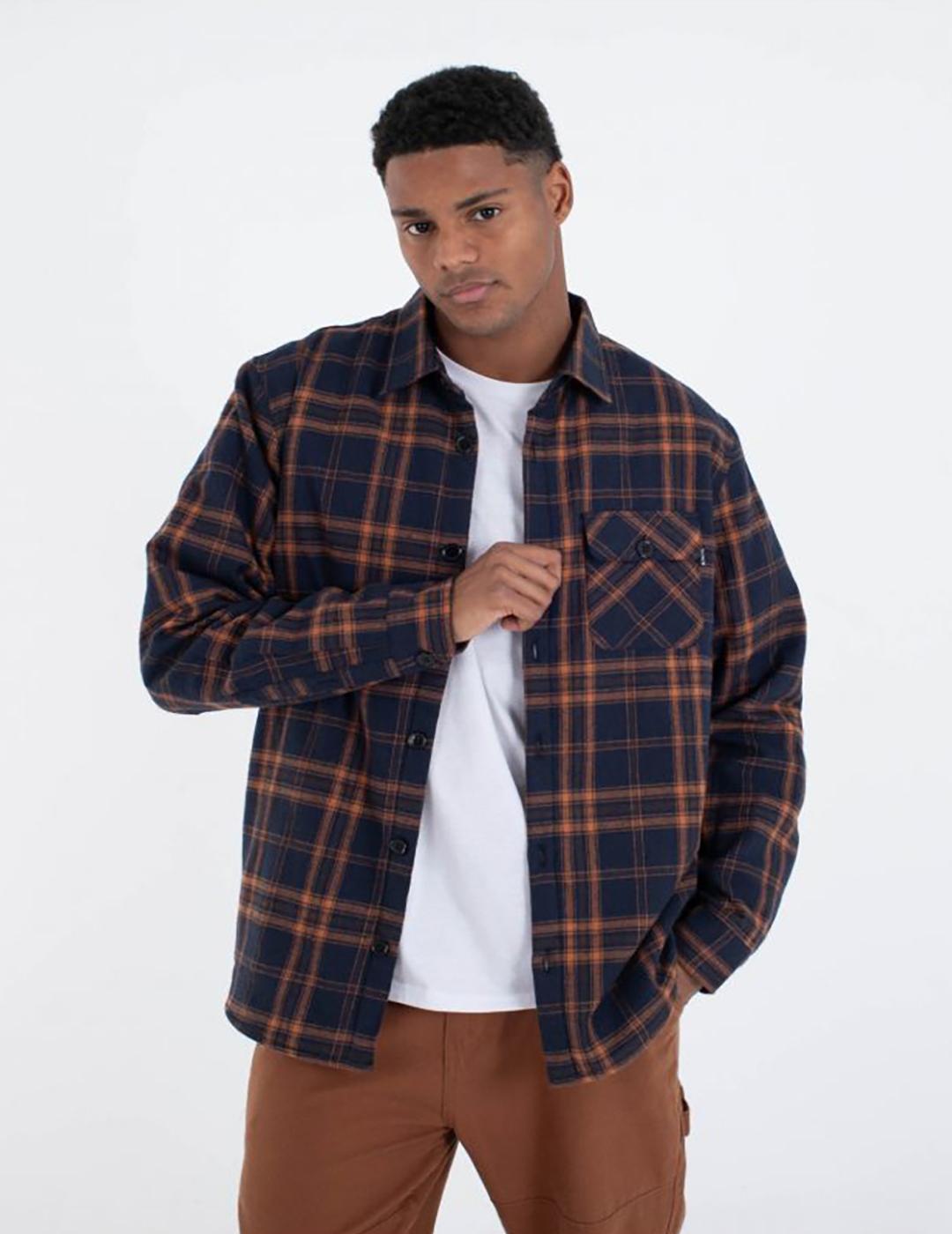 Camisa Hurley Axe Sherpa Flannel Armored Navy de hombre