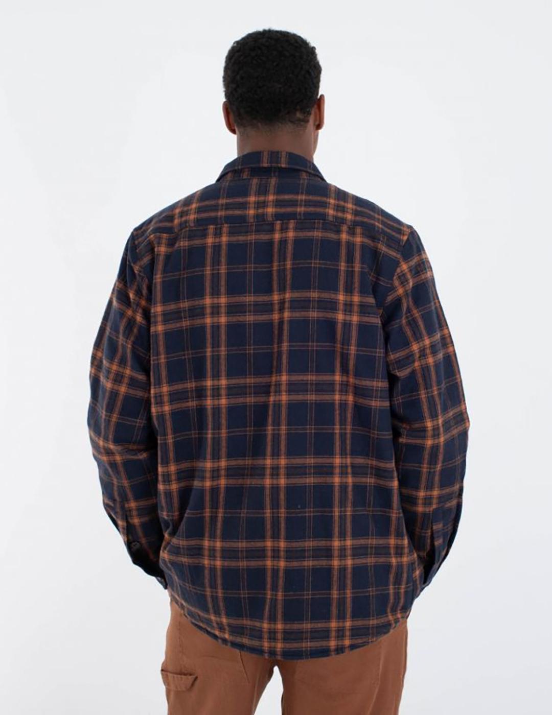 Camisa Hurley Axe Sherpa Flannel Armored Navy de hombre