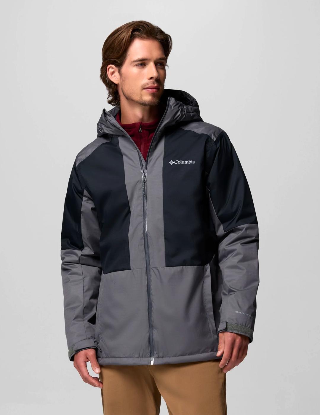 Chaqueta Columbia Point Park II Insu gris negra de hombre