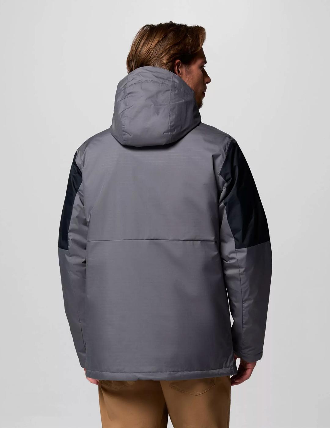 Chaqueta Columbia Point Park II Insu gris negra de hombre