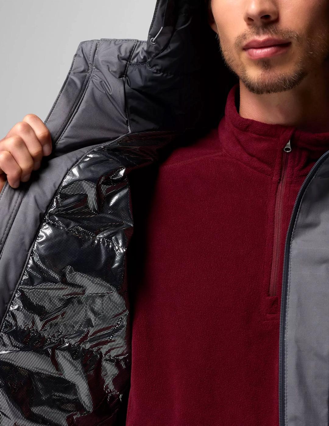 Chaqueta Columbia Point Park II Insu gris negra de hombre