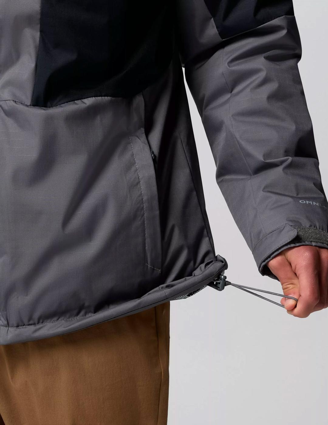 Chaqueta Columbia Point Park II Insu gris negra de hombre