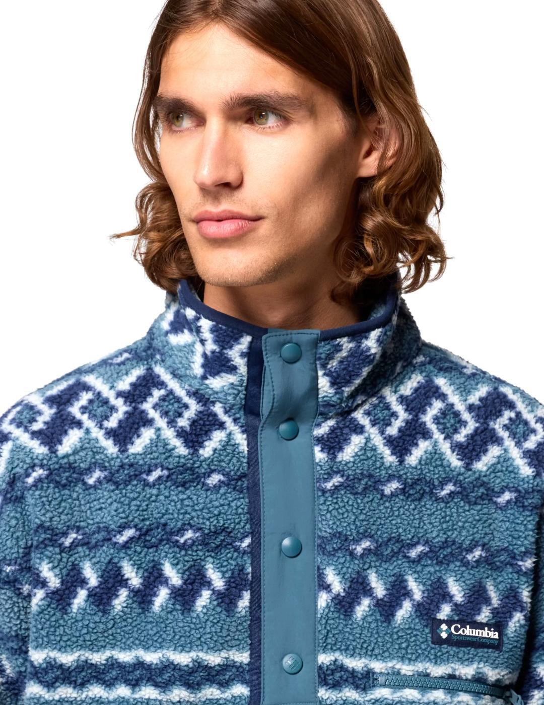 Forro Polar Columbia Helvetia II Printed azules de hombre