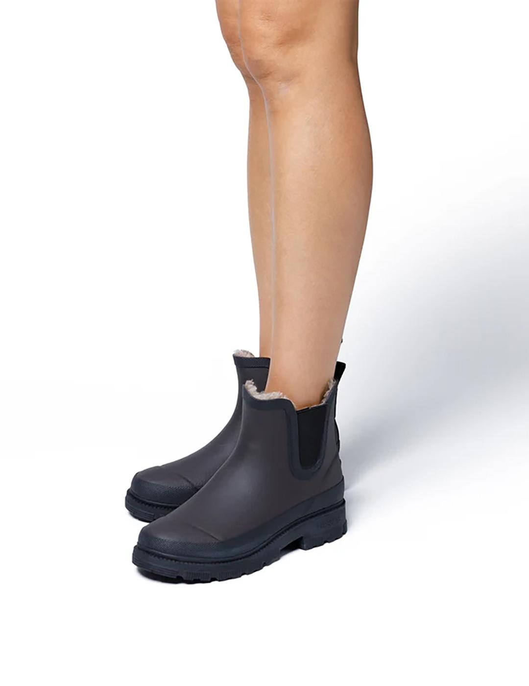 Botas Verbenas Lua Mate Combi marrón con pelo de mujer