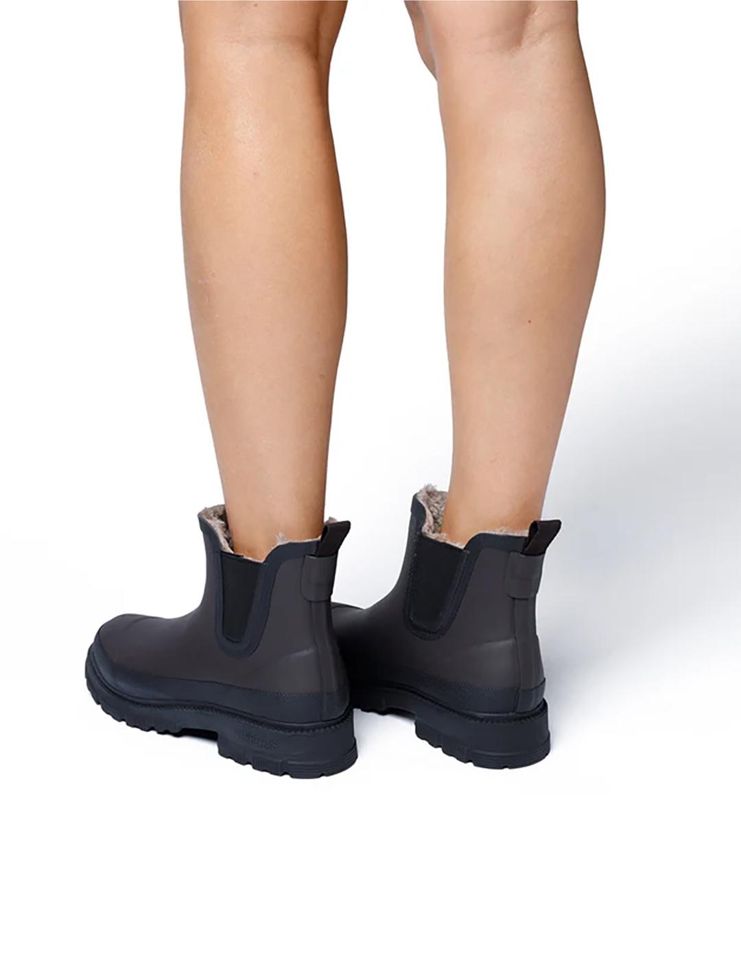 Botas Verbenas Lua Mate Combi marrón con pelo de mujer