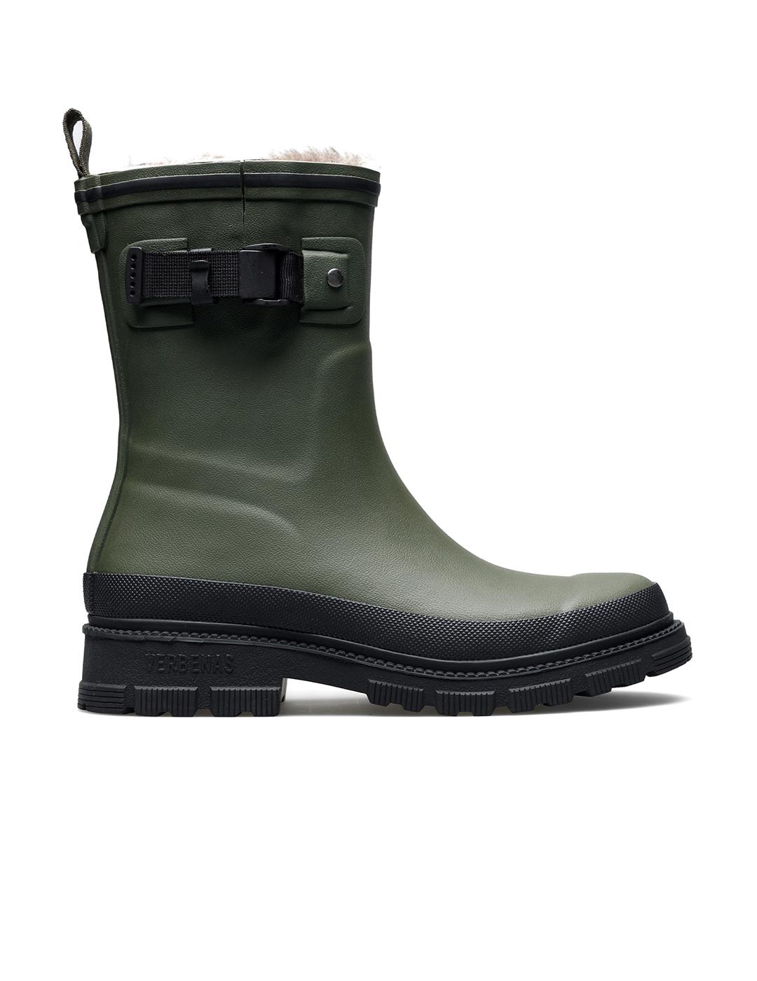 Botas Verbenas Lina Mate Combi kaki con pelo de mujer