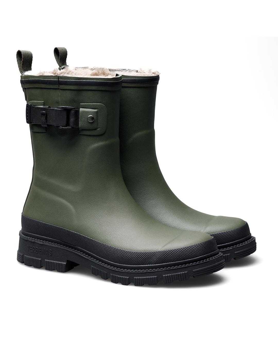 Botas Verbenas Lina Mate Combi kaki con pelo de mujer