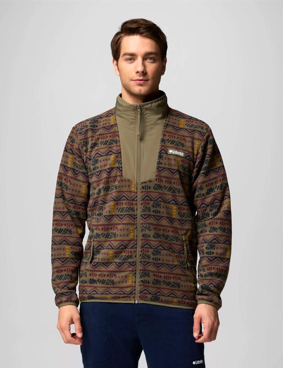 Forro Polar Columbia Sequoia Grove Printed FZ verde hombre