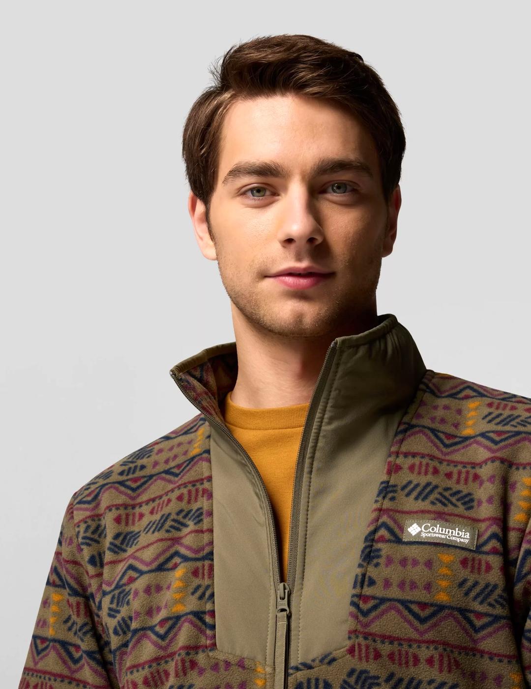 Forro Polar Columbia Sequoia Grove Printed FZ verde hombre