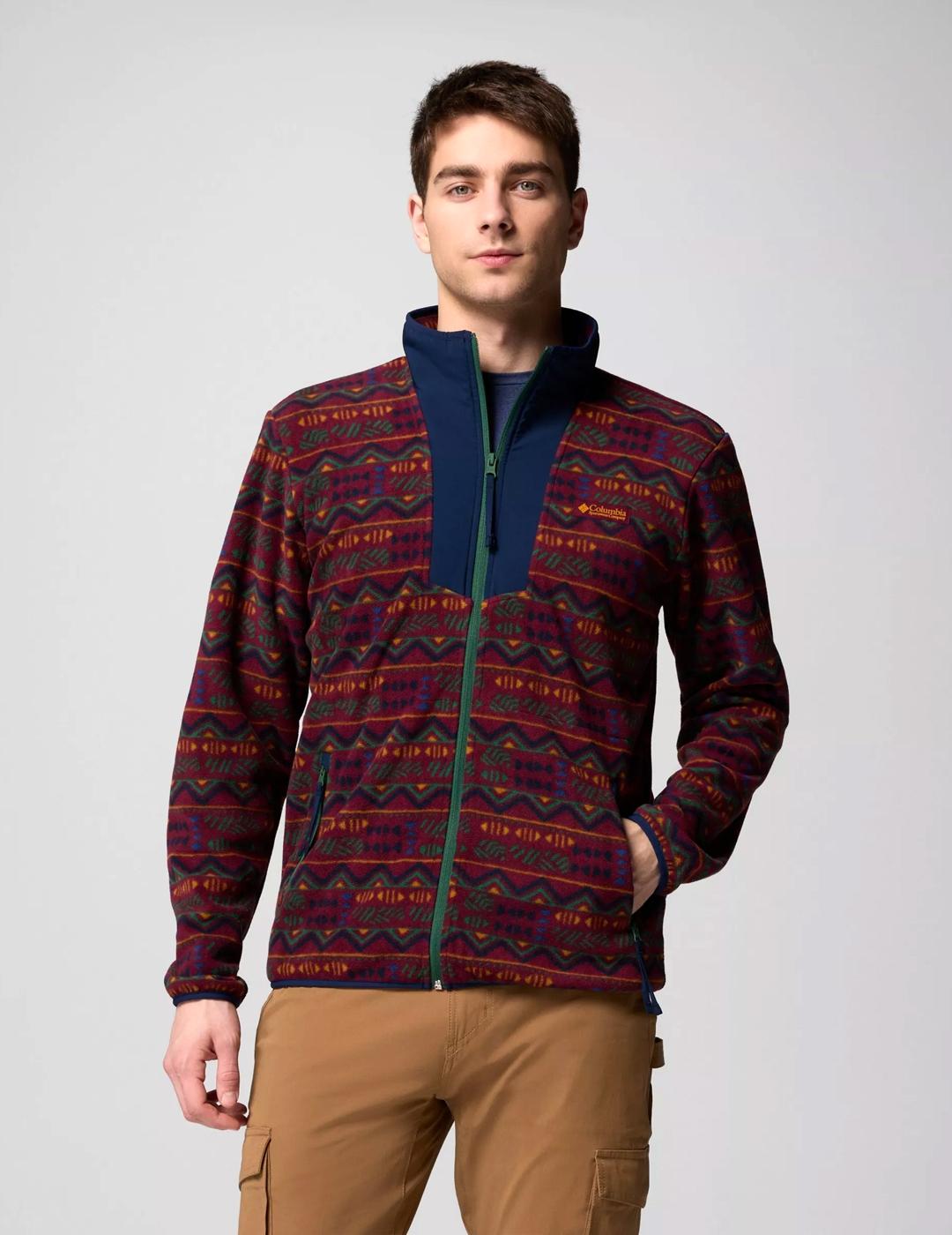 Forro Polar Columbia Sequoia Grove Printed granate de hombre