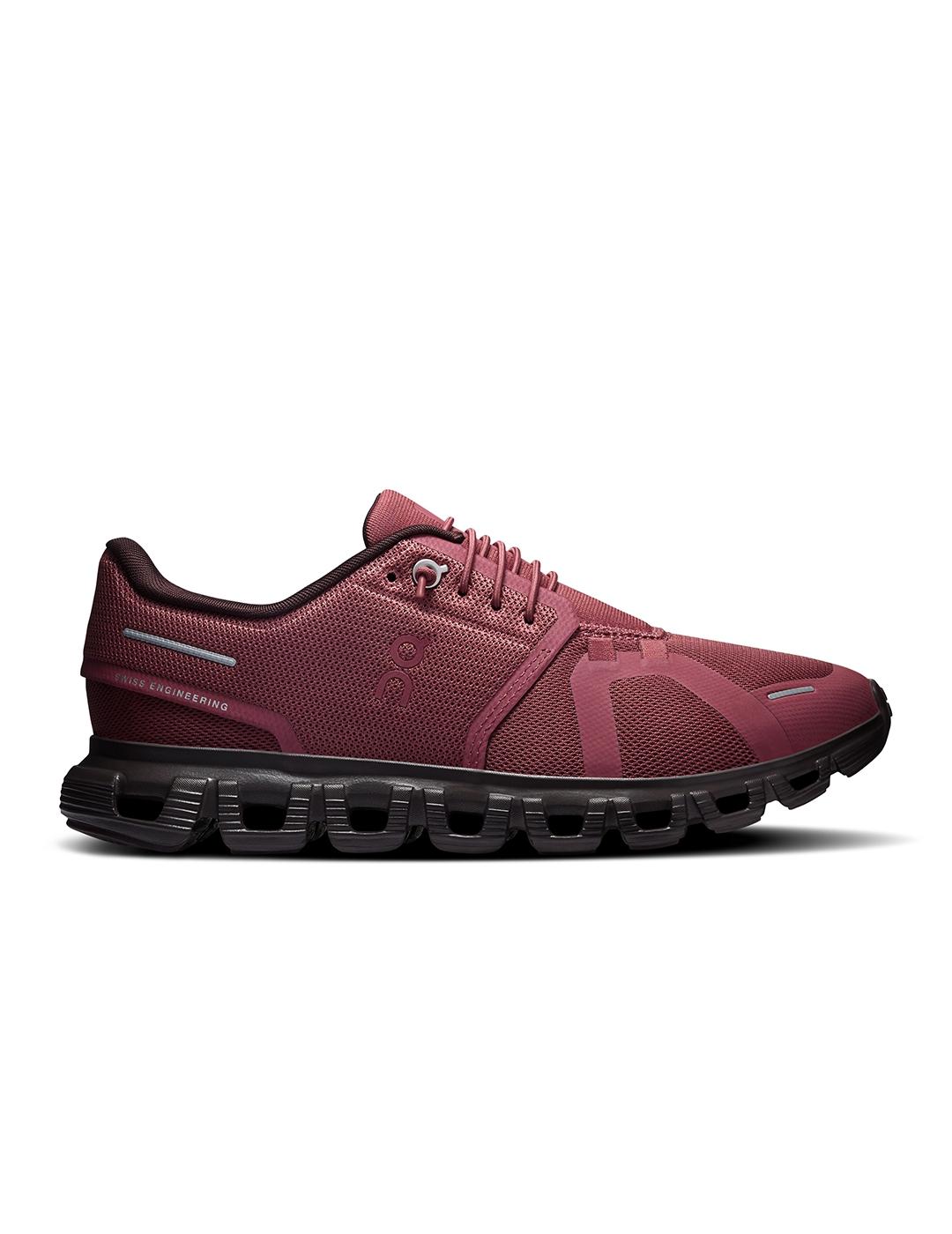 Zapatillas On Running Cloud 6 Barberry Ox de mujer ON RUNNING Granate para Mujer | SNIKER